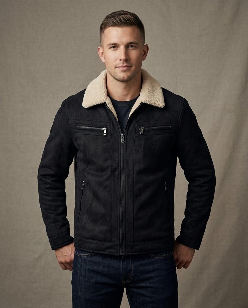 Lands Fashion - Noran | Sherpa Collar Quilted Jacket Men