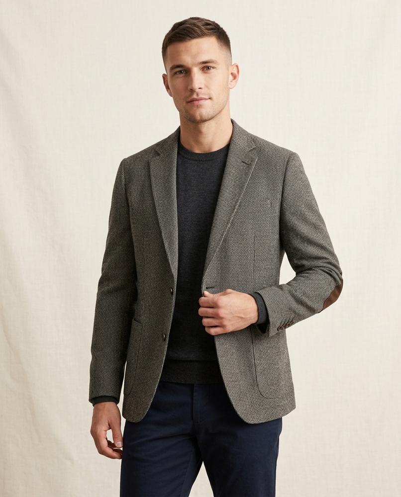 Lands Fashion - Salan | Textured Elbow-Patch Blazer Men