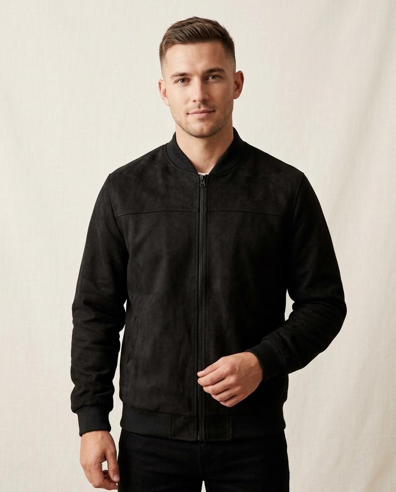 Lands Fashion - Arron | Suede-Effect Zip-Up Jacket Men