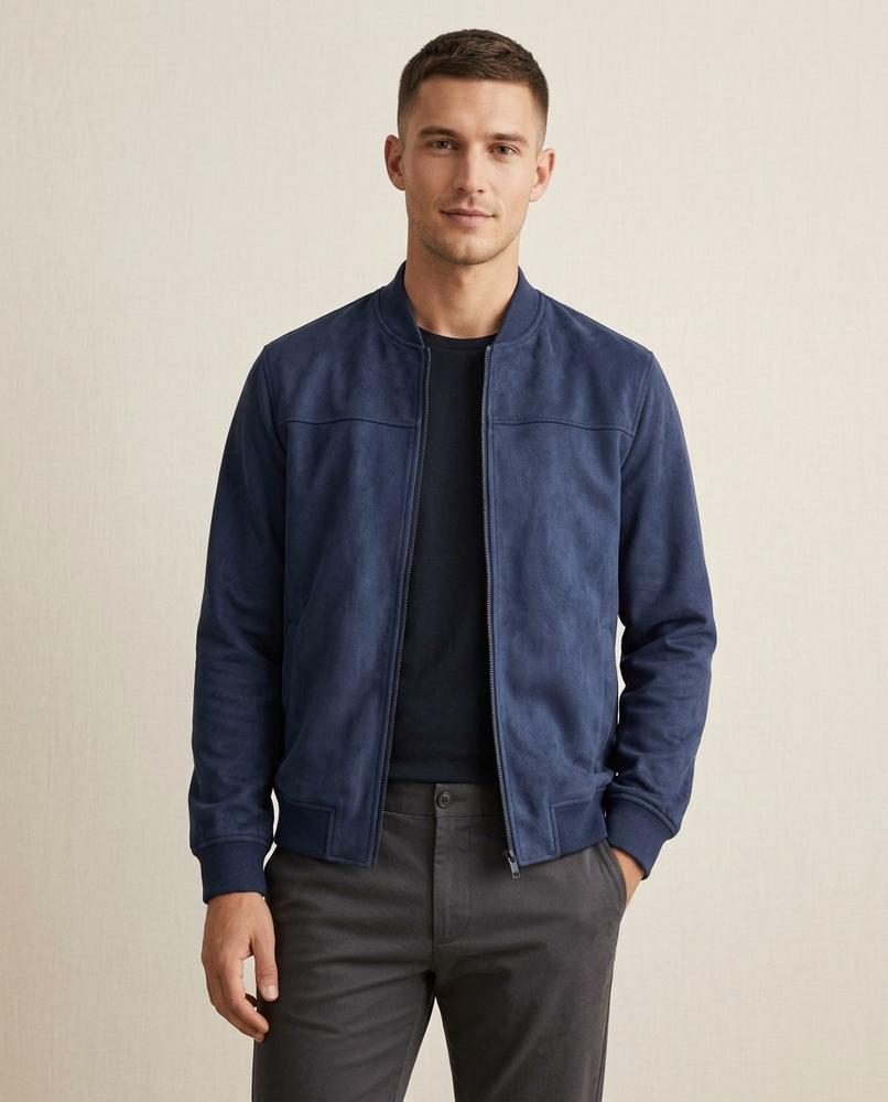 Lands Fashion - Arron | Suede-Effect Zip-Up Jacket Men