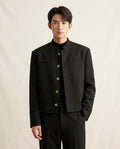 Lands Fashion - Damar | Cropped Mandarin Collar Jacket Men