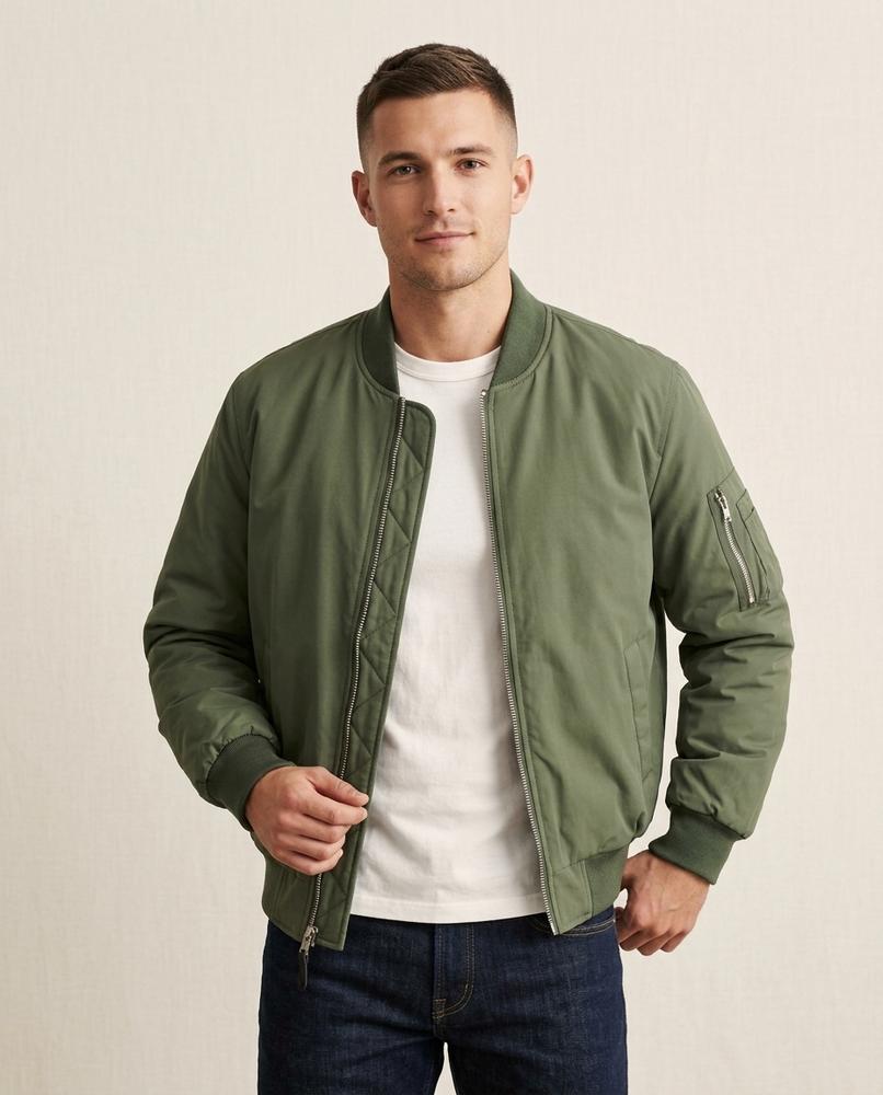 Lands Fashion - Timin | Lined Zippered Jacket Men