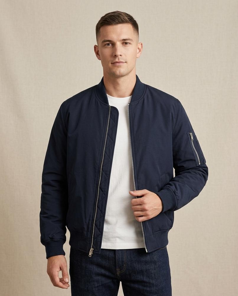 Lands Fashion - Timin | Lined Zippered Jacket Men