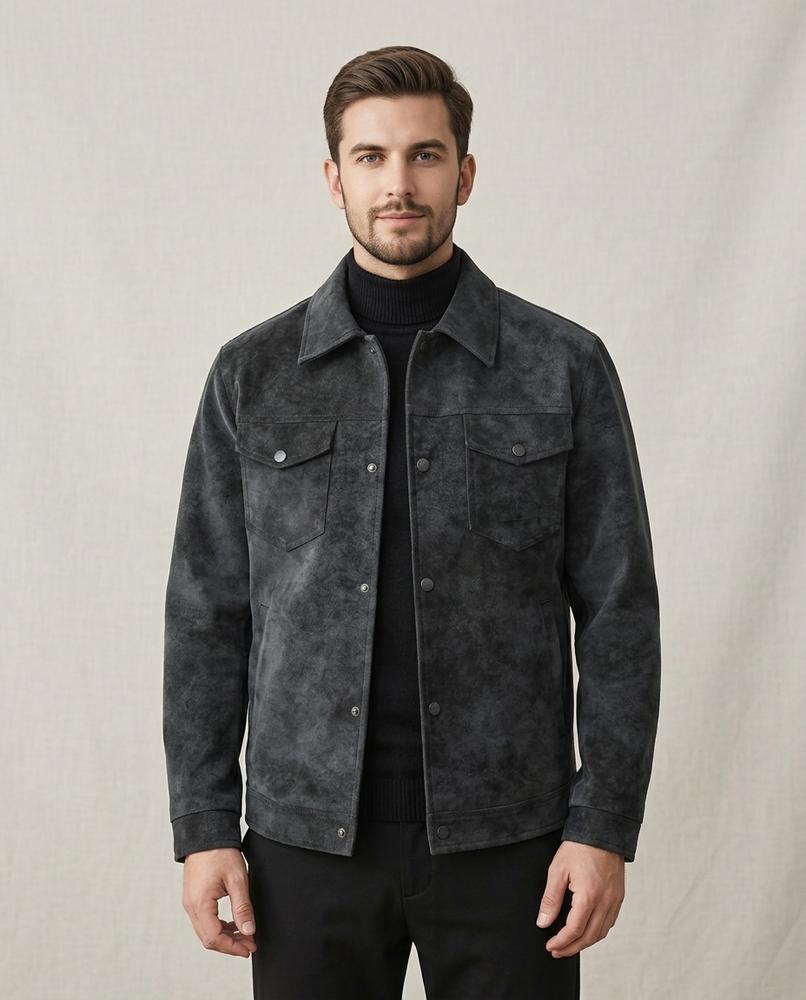 Lands Fashion - Nonor | Button-Front Textured Jacket Men