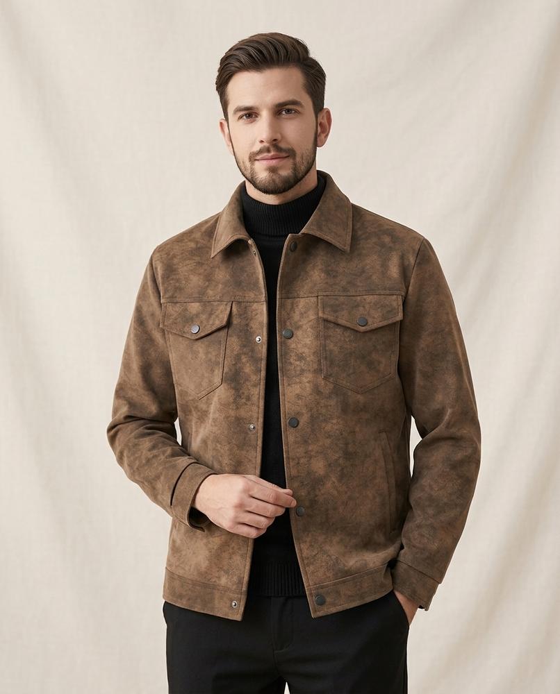 Lands Fashion - Nonor | Button-Front Textured Jacket Men