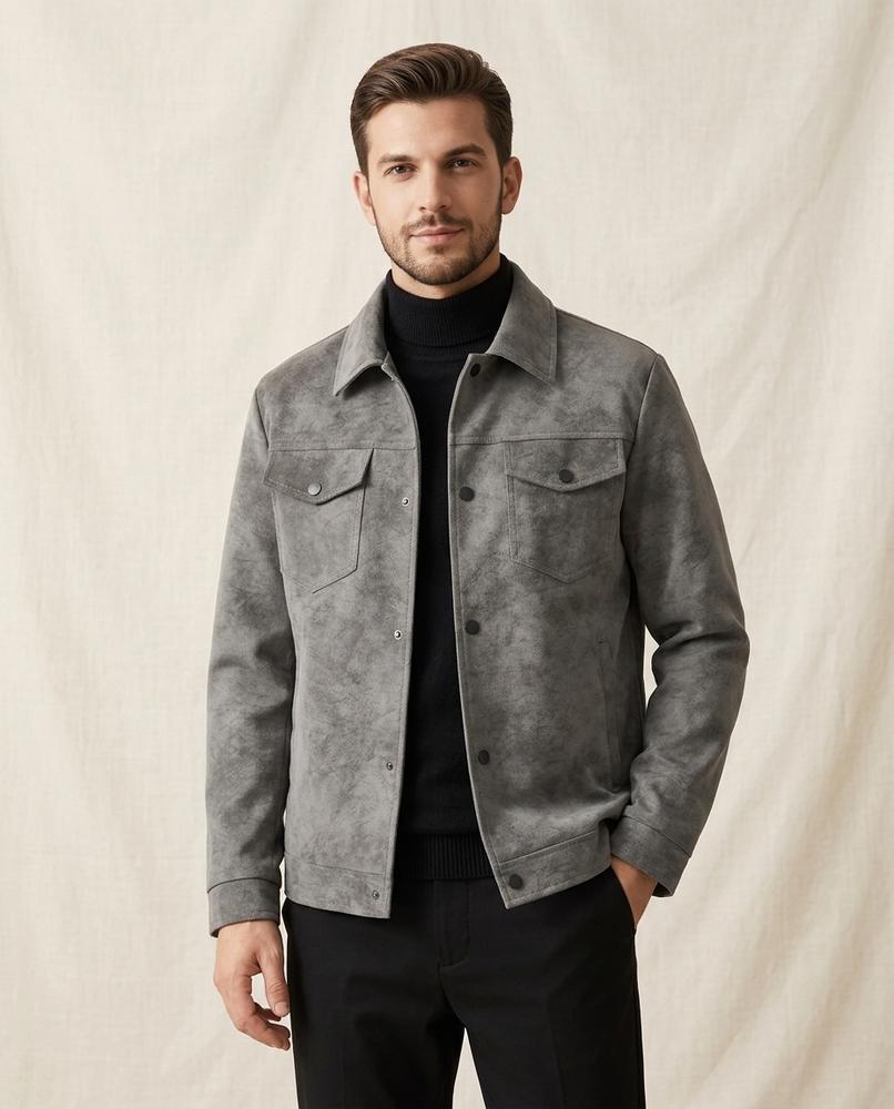 Lands Fashion - Nonor | Button-Front Textured Jacket Men
