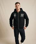 Lands Fashion - Zasan | Printed Zip-Up Hoodie Men