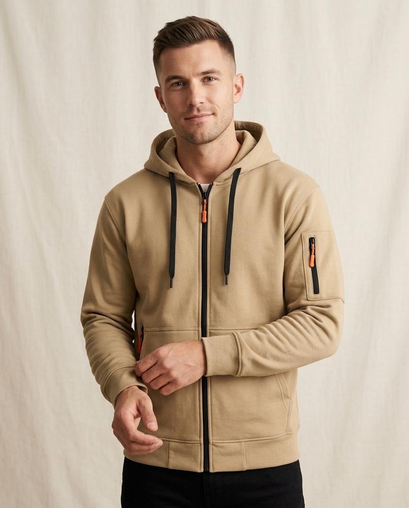 Lands Fashion - Sesil | Zip-Up Lined Hoodie Men