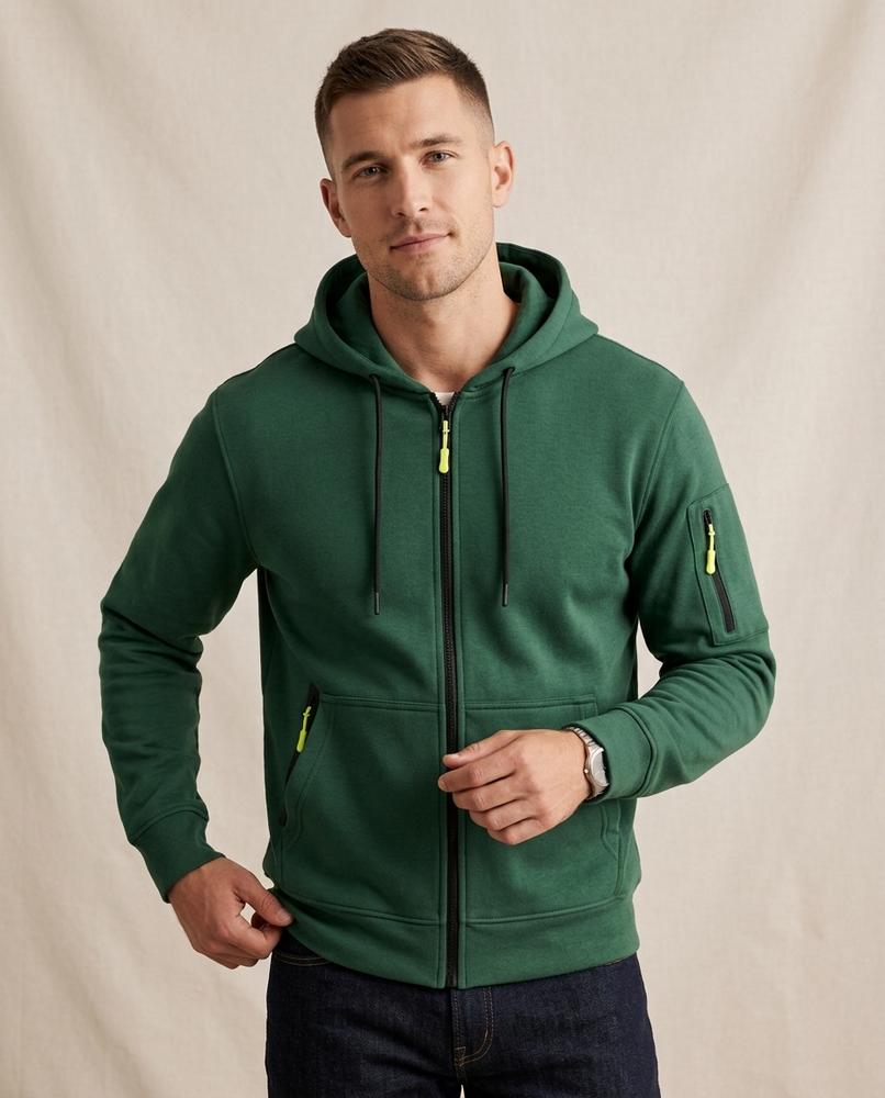 Lands Fashion - Sesil | Zip-Up Lined Hoodie Men