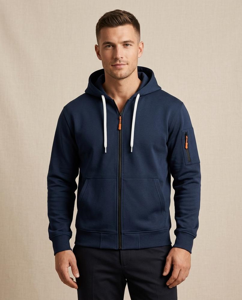 Lands Fashion - Sesil | Zip-Up Lined Hoodie Men