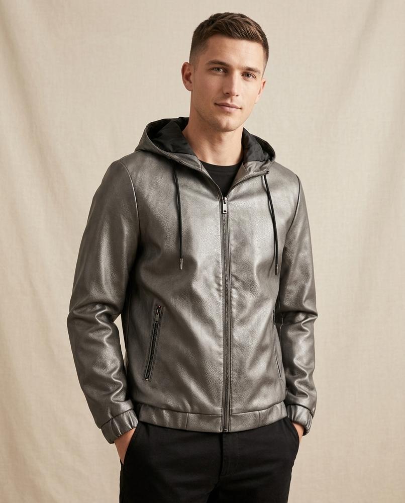 Lands Fashion - Minav | Hooded Textured Jacket Men