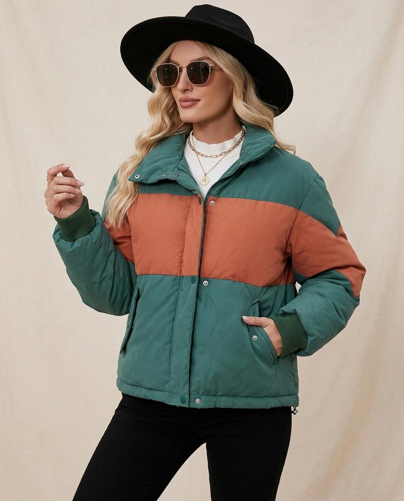 Lands Fashion - Rinav | Color-Block Padded Jacket Women