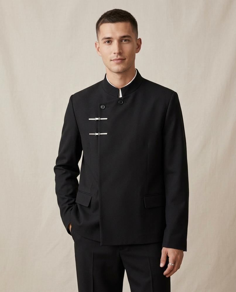Lands Fashion - Kesan | Stand-Collar Asymmetrical Jacket Men