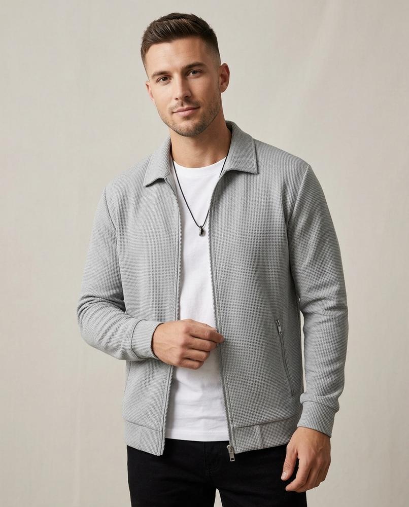 Lands Fashion - Mimin | Structured Zip-Up Jacket Men
