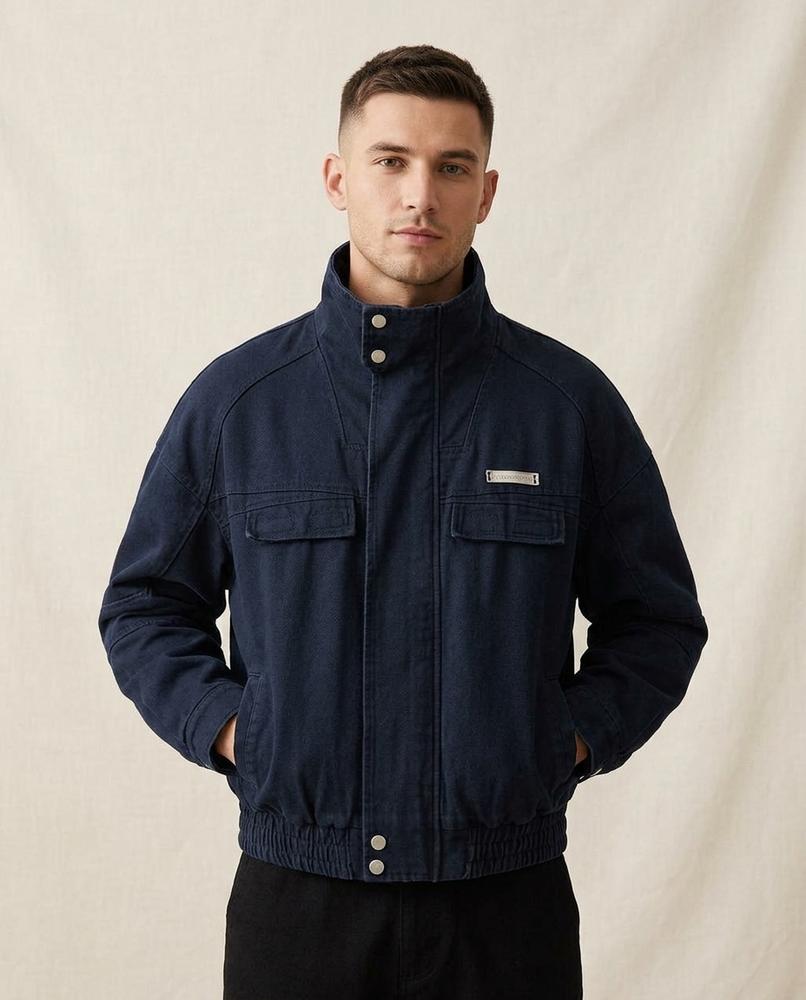 Lands Fashion - Kasol | Stand-Collar Snap-Button Jacket Men