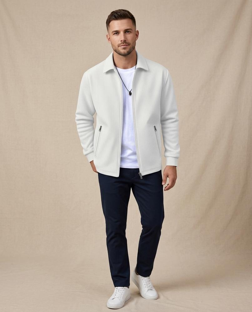 Lands Fashion - Mimin | Structured Zip-Up Jacket Men