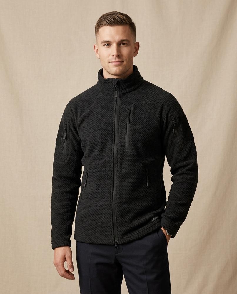 Lands Fashion - Daven | Textured Zip-Up Jacket Men