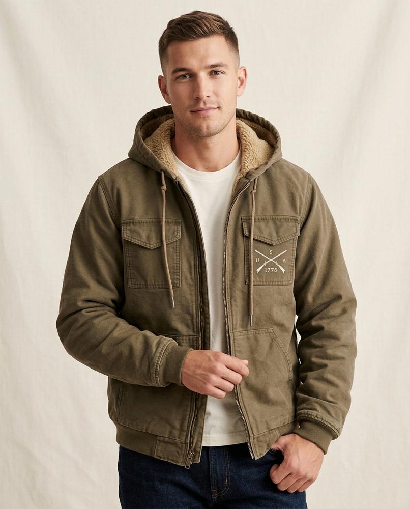 Lands Fashion - Riron | Fleece-Lined Hooded Jacket Men