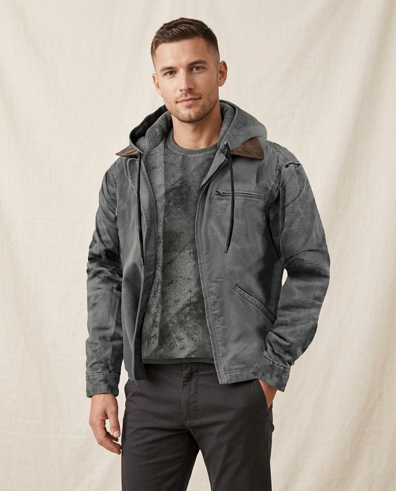 Lands Fashion - Catir | Hooded Sherpa-Lined Jacket Men