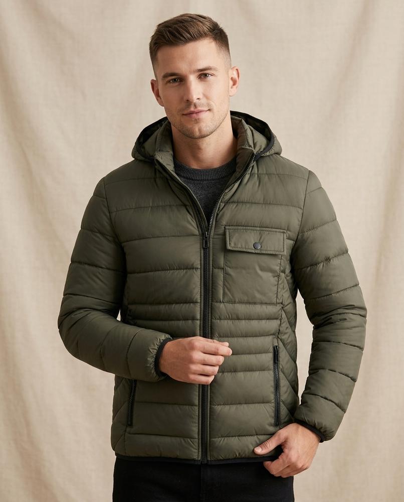 Lands Fashion - Alnav | Quilted Hooded Jacket Men