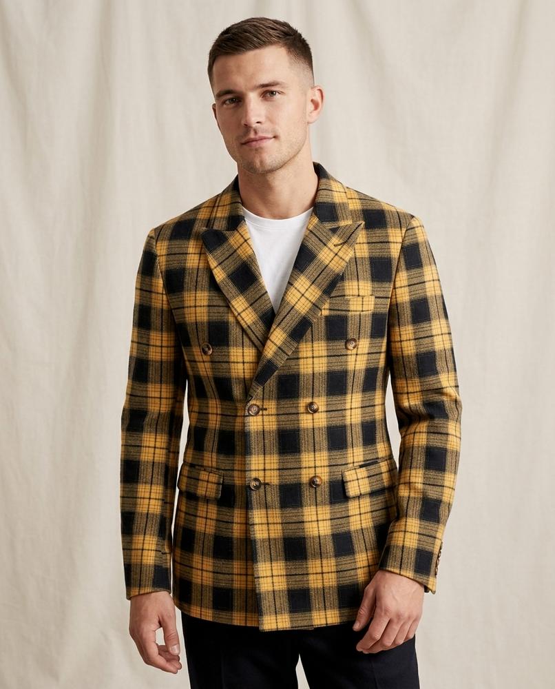 Lands Fashion - Lelar | Double-Breasted Plaid Blazer Men