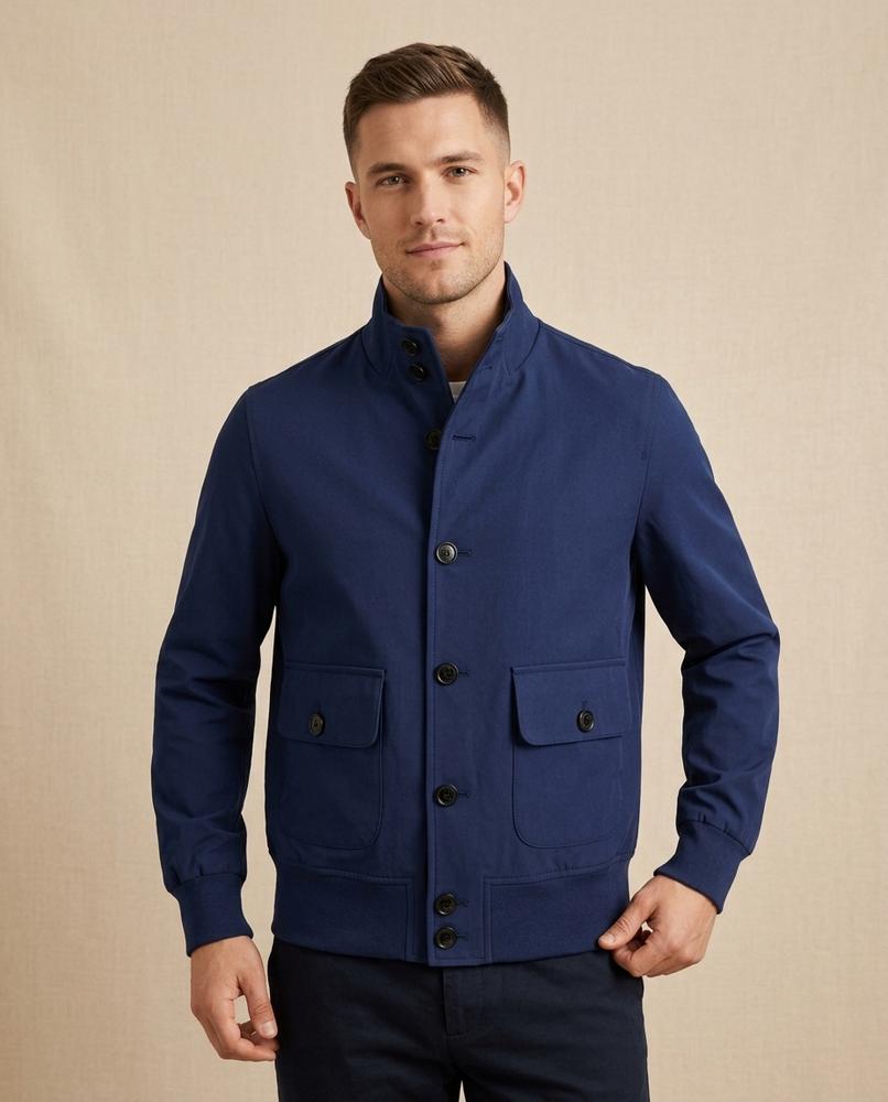 Lands Fashion - Tiran | Button-Front Stand-Collar Jacket Men
