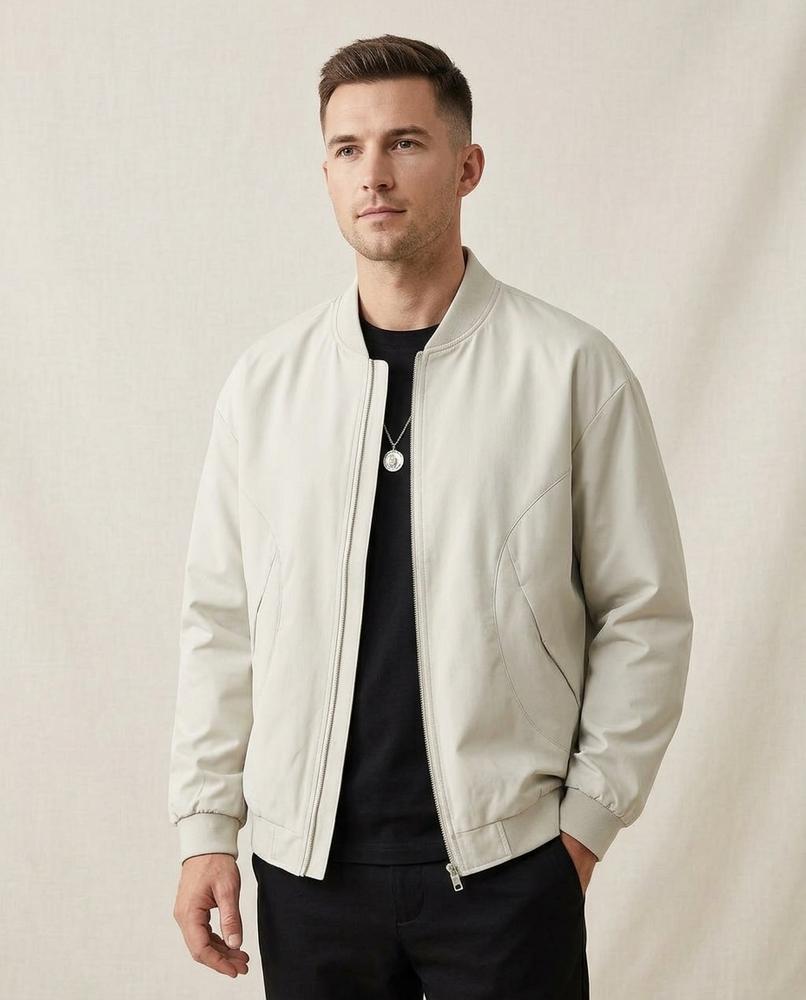 Lands Fashion - Lolan | Zip-Up Ribbed-Collar Jacket Men