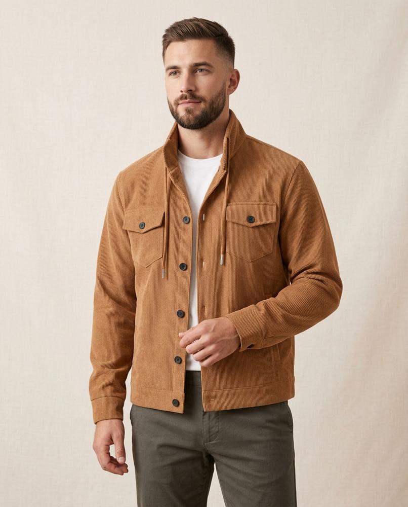 Lands Fashion - Rosol | Corduroy Button-Up Jacket Men