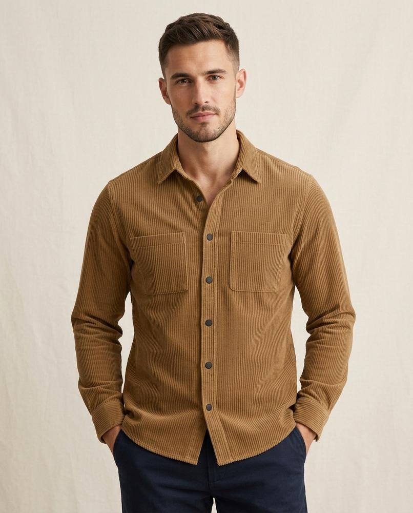 Lands Fashion - Netir | Corduroy Two-Pocket Shirt Men