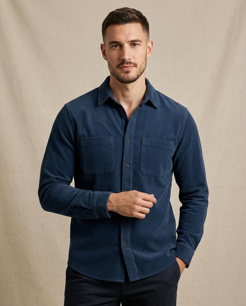 Lands Fashion - Netir | Corduroy Two-Pocket Shirt Men