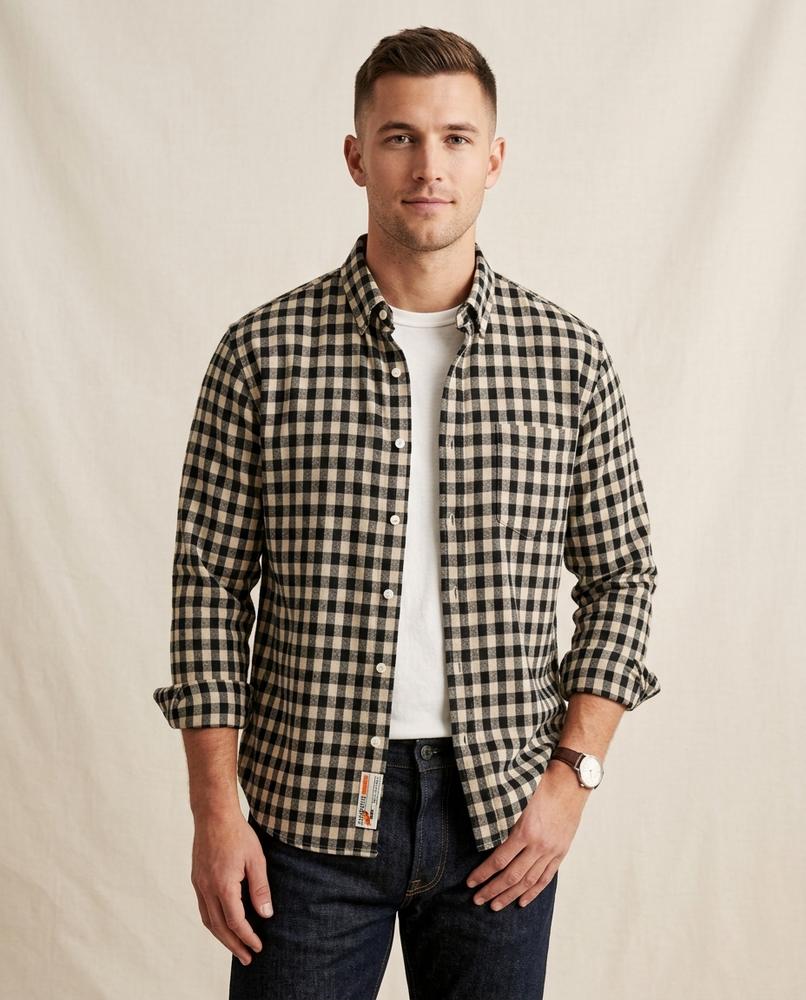 Lands Fashion - Lolen | Checked Button-Down Shirt Men