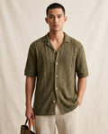 Lands Fashion - Setor | Chevron-Knit Camp-Collar Shirt Men