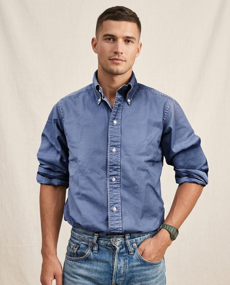Lands Fashion - Titir | Button-Down Slim-Fit Shirt Men