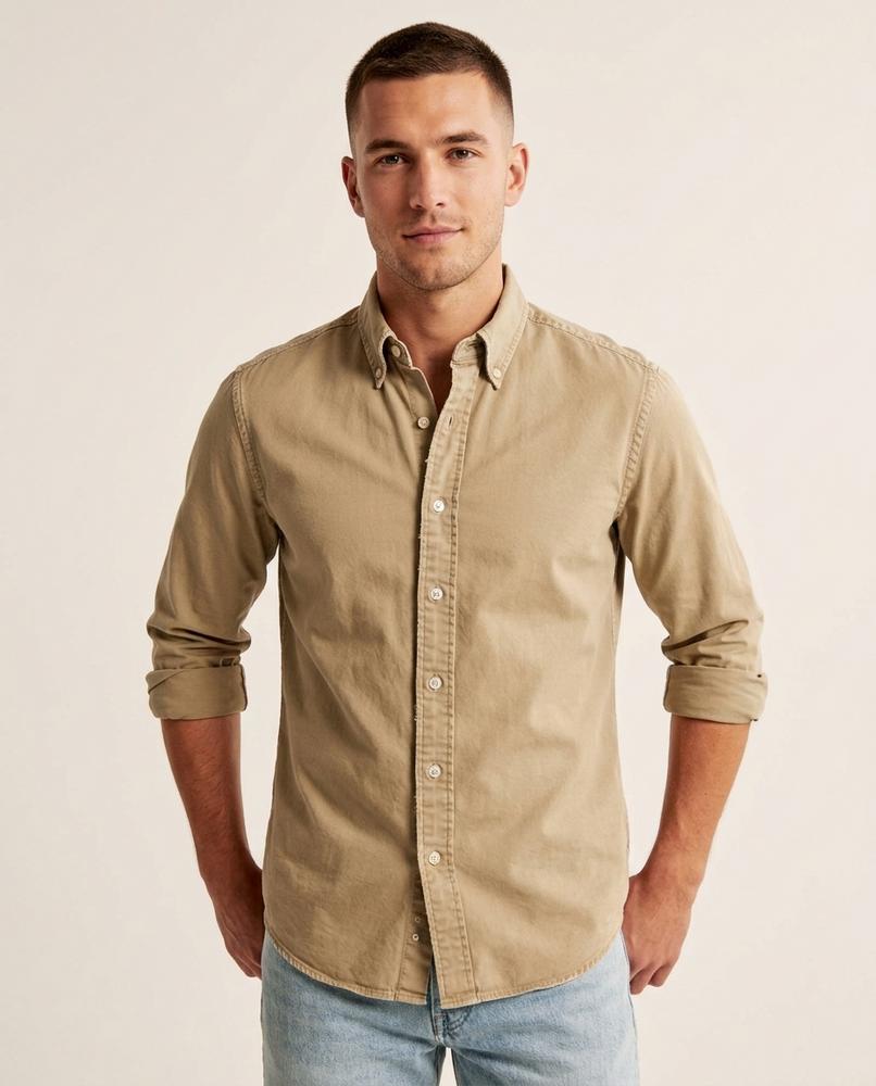 Lands Fashion - Titir | Button-Down Slim-Fit Shirt Men