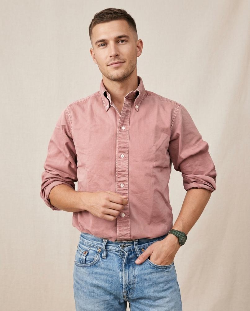 Lands Fashion - Titir | Button-Down Slim-Fit Shirt Men