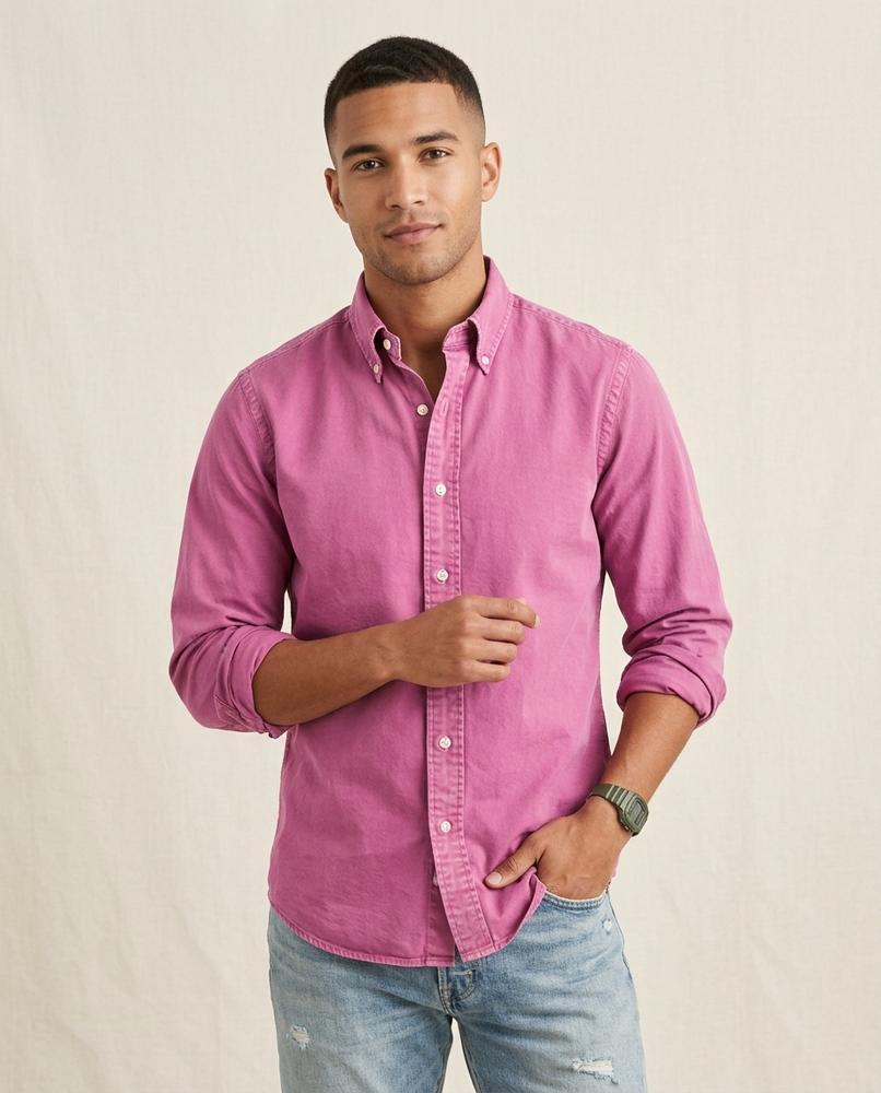 Lands Fashion - Titir | Button-Down Slim-Fit Shirt Men