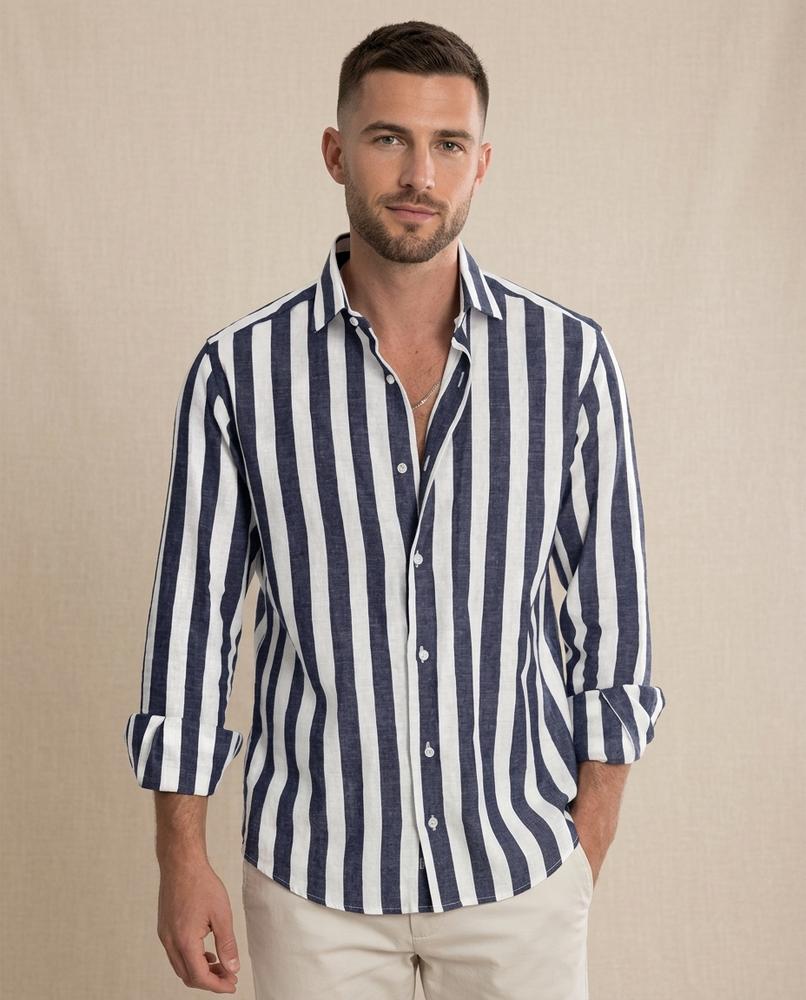 Lands Fashion - Rasol | Striped Long-Sleeved Shirt Men