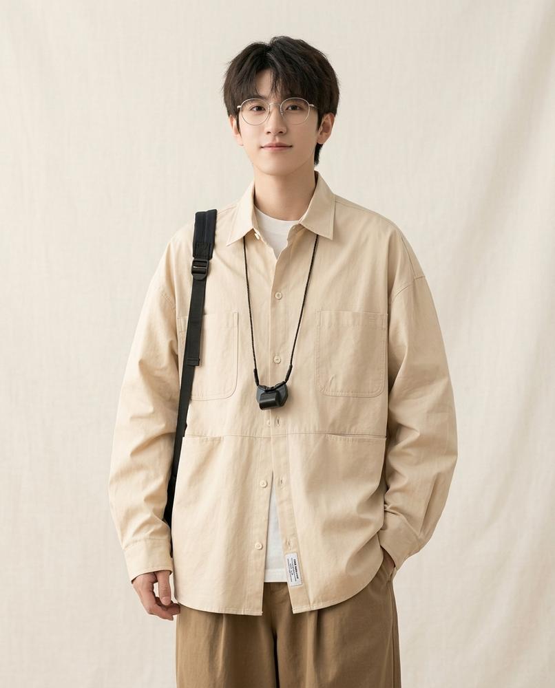 Lands Fashion - Vilar | Loose-Fit Button-Up Shirt Men