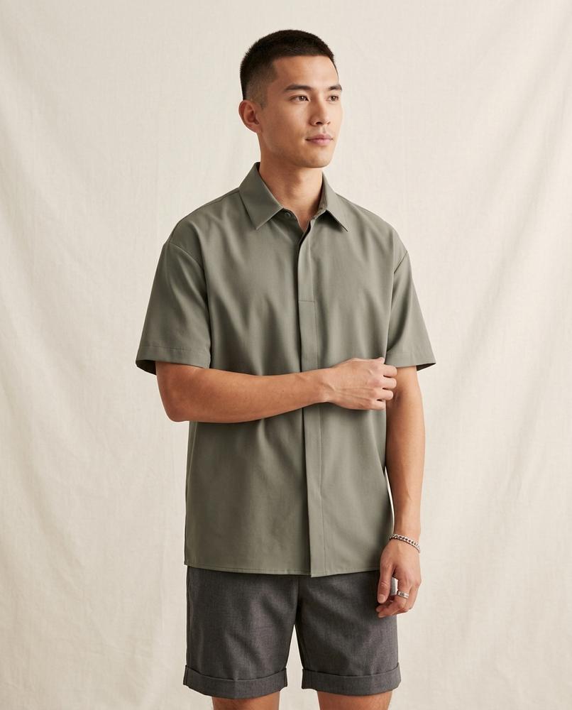 Lands Fashion - Vanav | Relaxed-Fit Hidden-Placket Shirt Men