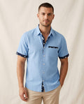Lands Fashion - Yonav | Textured Short-Sleeved Shirt Men