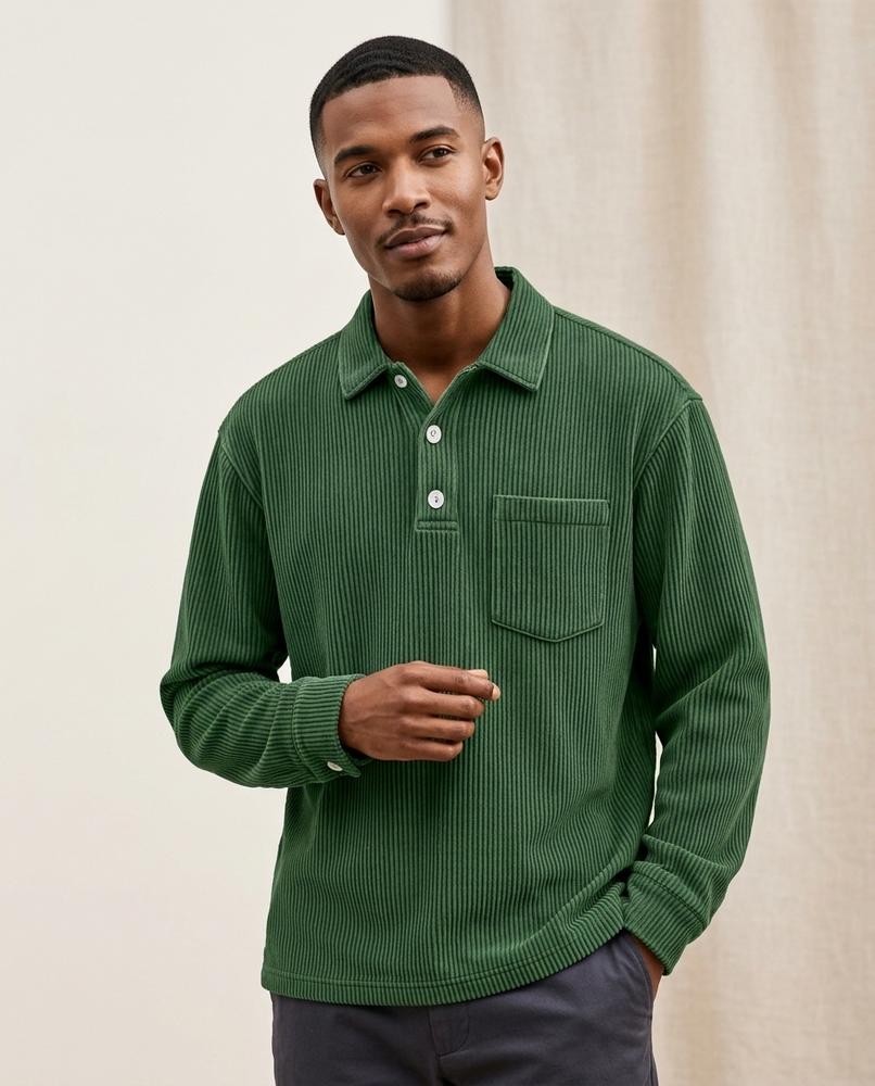 Lands Fashion - Sezan | Ribbed Long-Sleeved Shirt Men