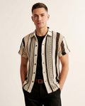 Lands Fashion - Vavan | Crocheted Striped Shirt Men