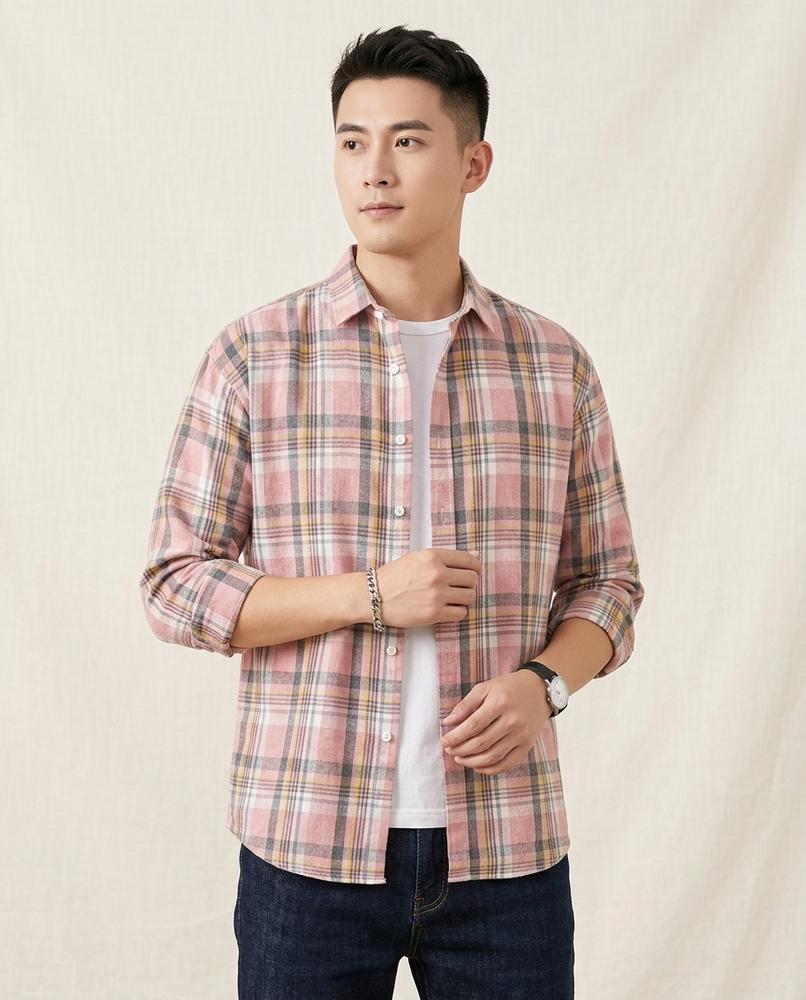 Lands Fashion - Zavel | Plaid Slim-Fit Shirt Men