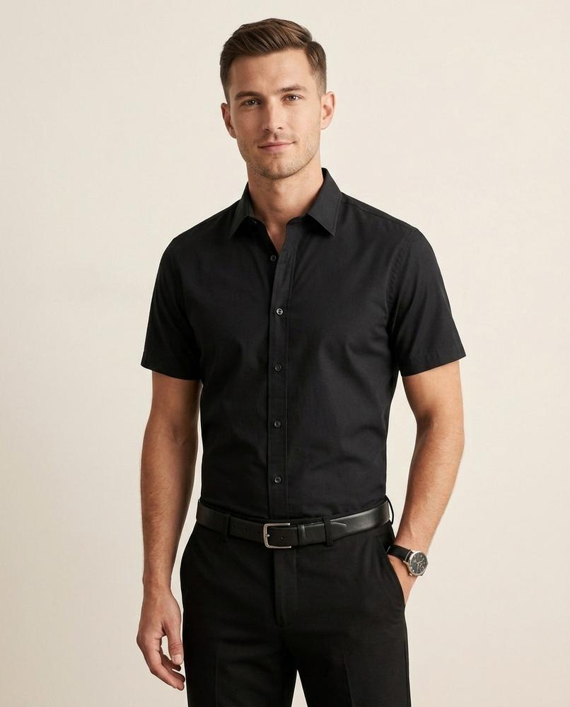 Lands Fashion - Kalan | Short-Sleeved Fitted Shirt Men