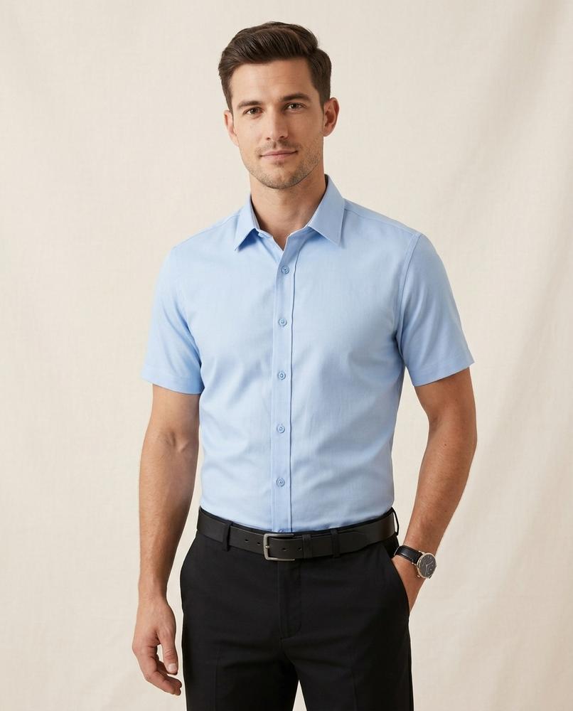 Lands Fashion - Kalan | Short-Sleeved Fitted Shirt Men