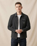 Lands Fashion - Mikar | Collared Snap-Button Jacket Men