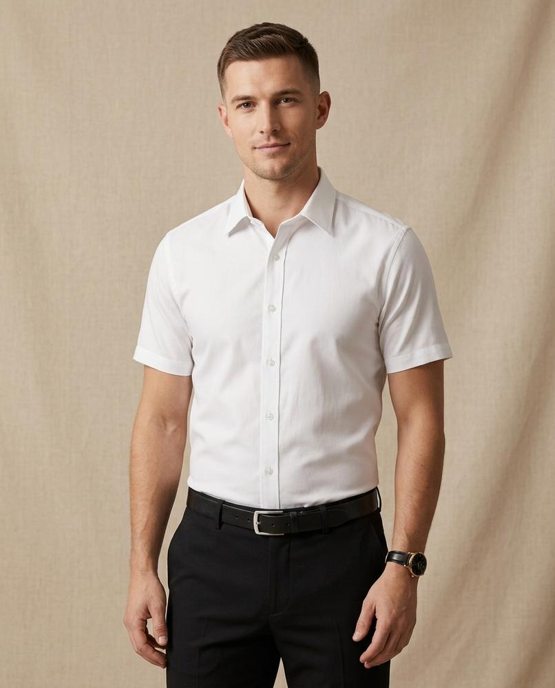 Lands Fashion - Kalan | Short-Sleeved Fitted Shirt Men