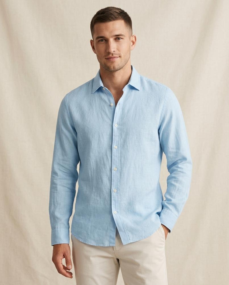 Lands Fashion - Lerel | Collarless Long-Sleeved Shirt Men