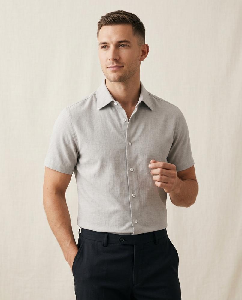 Lands Fashion - Lerel | Collarless Long-Sleeved Shirt Men