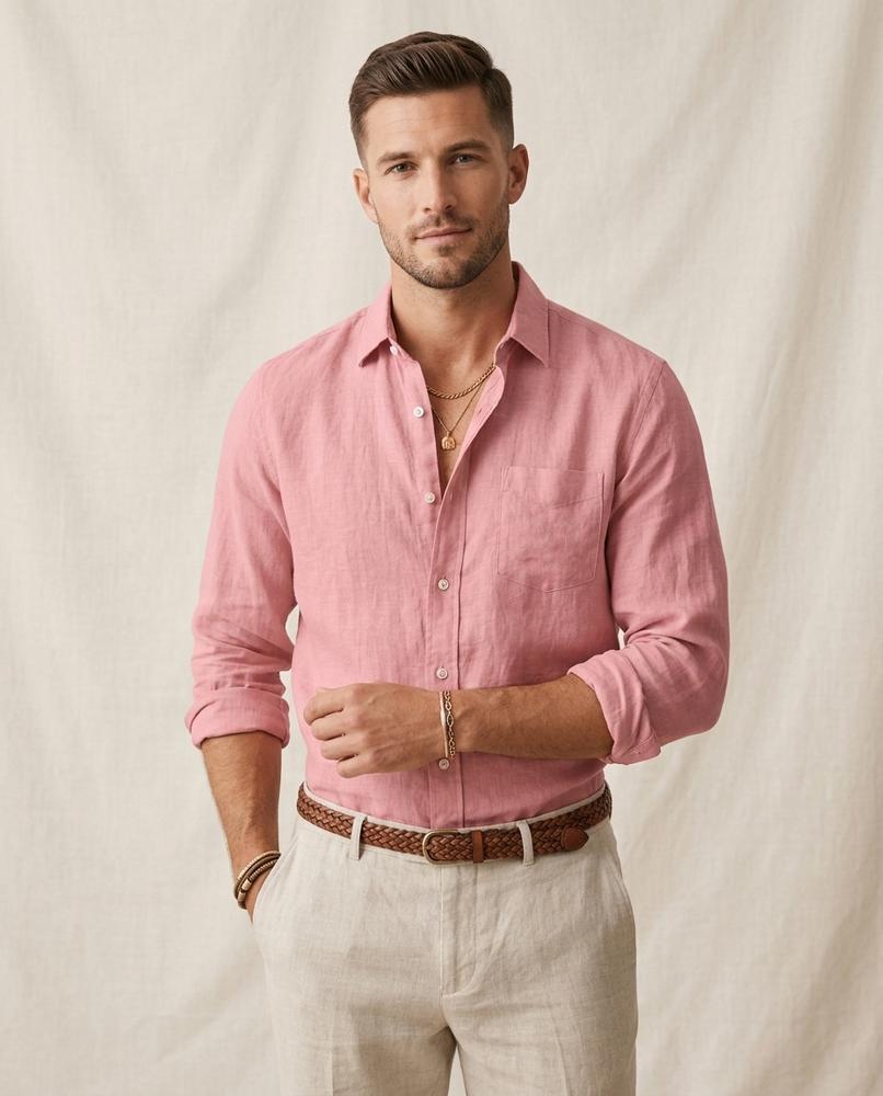 Lands Fashion - Lerel | Collarless Long-Sleeved Shirt Men